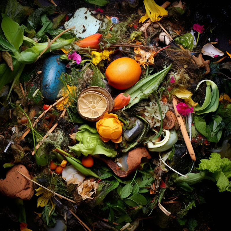 hình ảnh rác thải: rác thải sinh hoạt hữu cơ