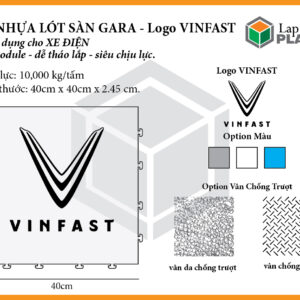 Tấm nhựa lót sàn gara chịu lực có logo VINFAST-01